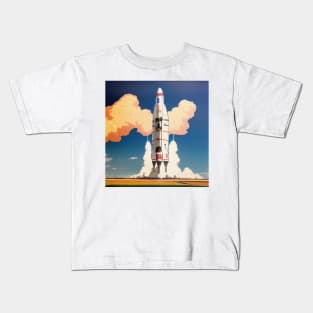 Vintage Rocket Launch Kids T-Shirt